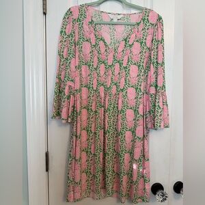 Lilly Pulitzer Pink and Green Floral Dress